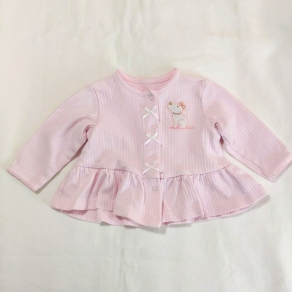 little me 2 piece organic cotton matching outfit set 6 months baby girl - Picture 2 of 8